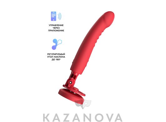 Вибратор Lovense Mission 2 Touch-Sense на присоске из силикона красный