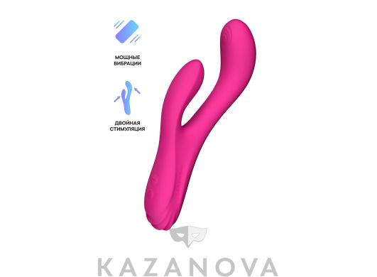 Вибратор с клиторальной стимуляцией Lovense Osci 3 G-spot из силикона с подогревом розовый