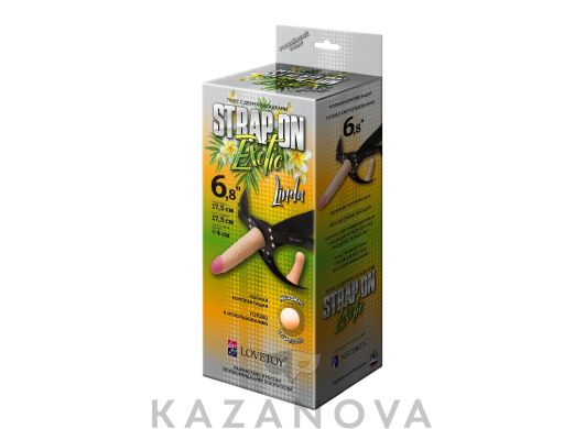 Страпон Strap On Exotic Linda с двумя насадками 17.5 см 003