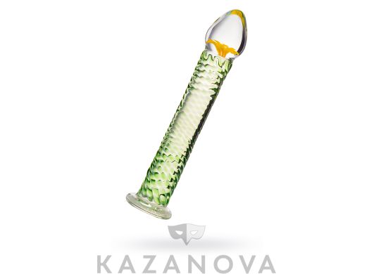 Фаллоимитатор стеклянный Sexus Glass светло-зеленый 18,5 см