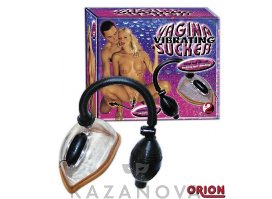 Помпа вагинальная с вибрацией черная
